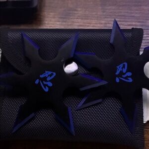 Black and Blue Throwing Stars